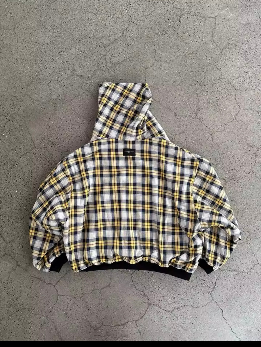 Reversible Plaid Zip Up Jacket