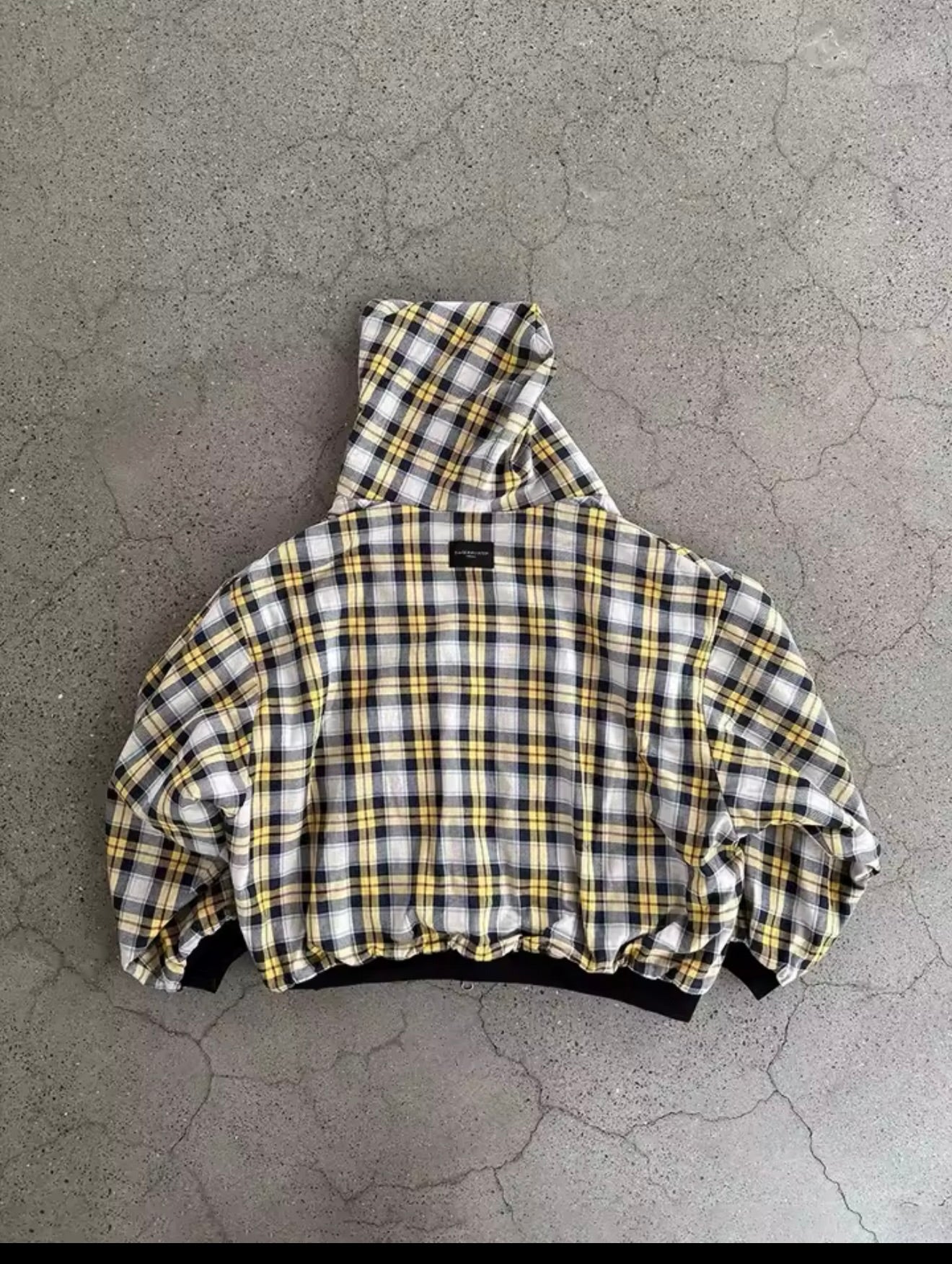 Reversible Plaid Zip Up Jacket