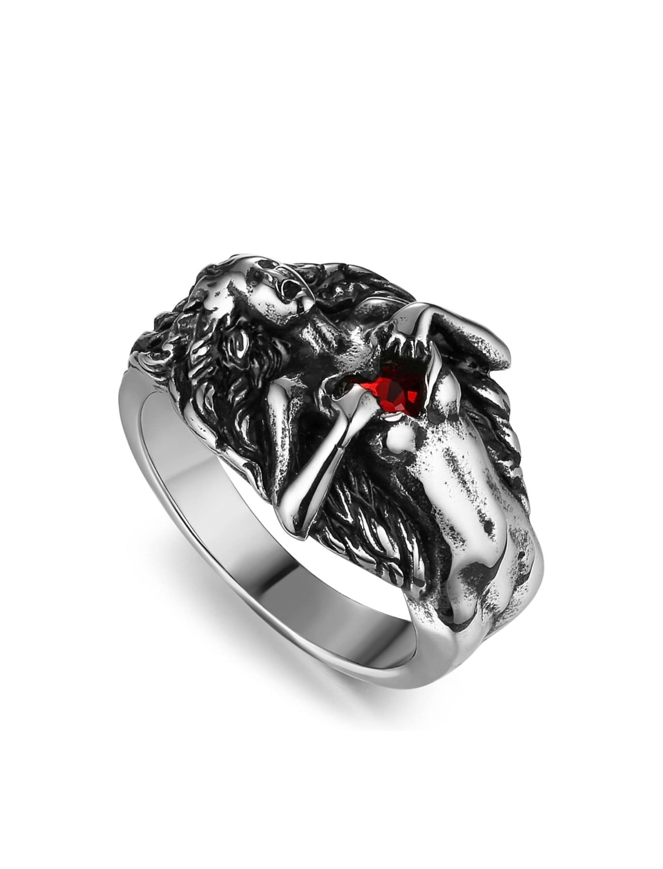 Red Love Ring 925 Sterling Silver