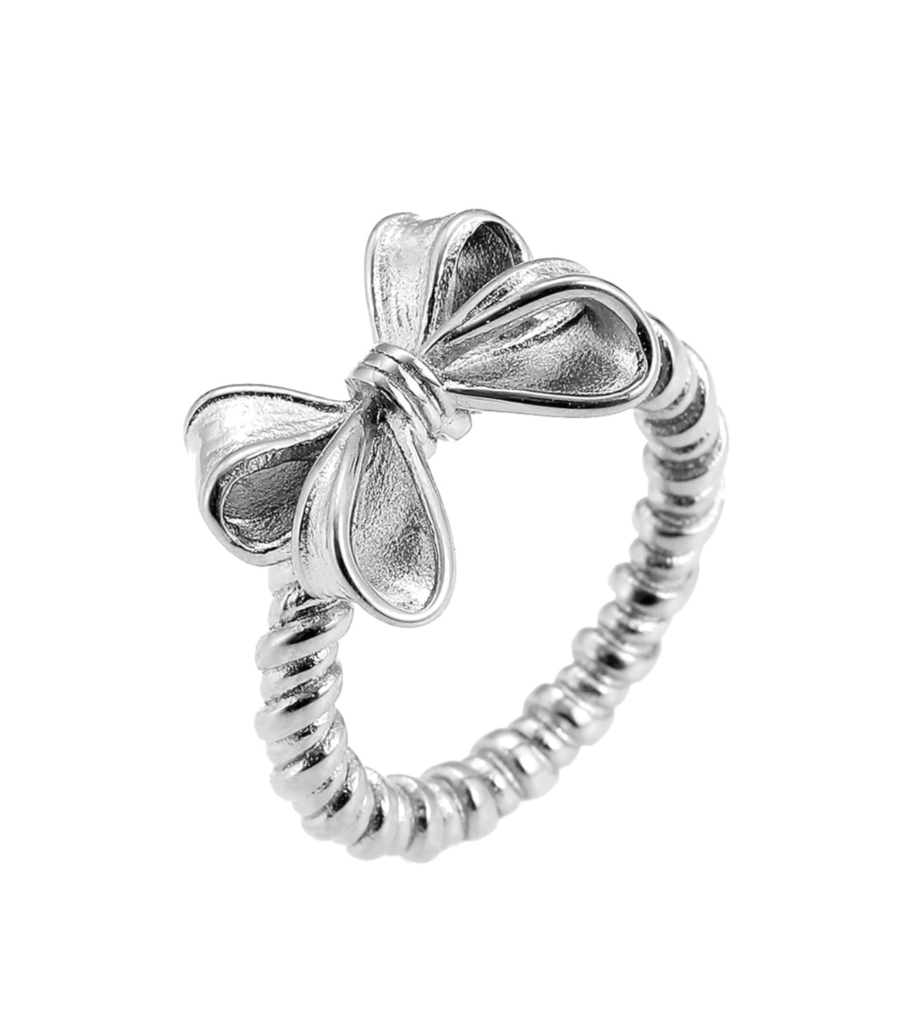 Bow Ribbon 925 Sterling Silver Ring